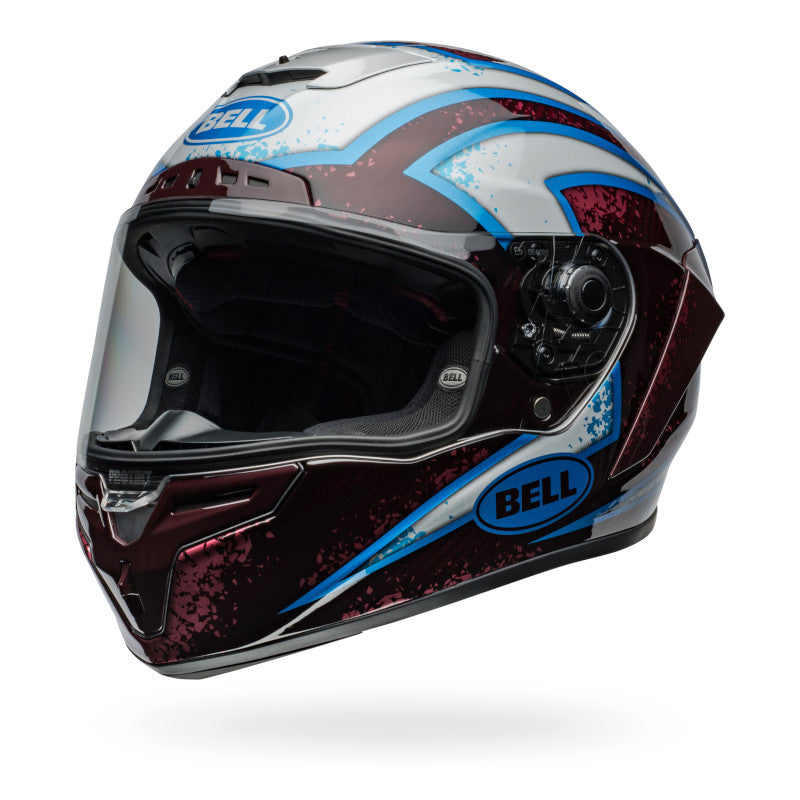 BELL RACE STAR DLX FLEX XENON HELMET - GLOSS RED/SILVER