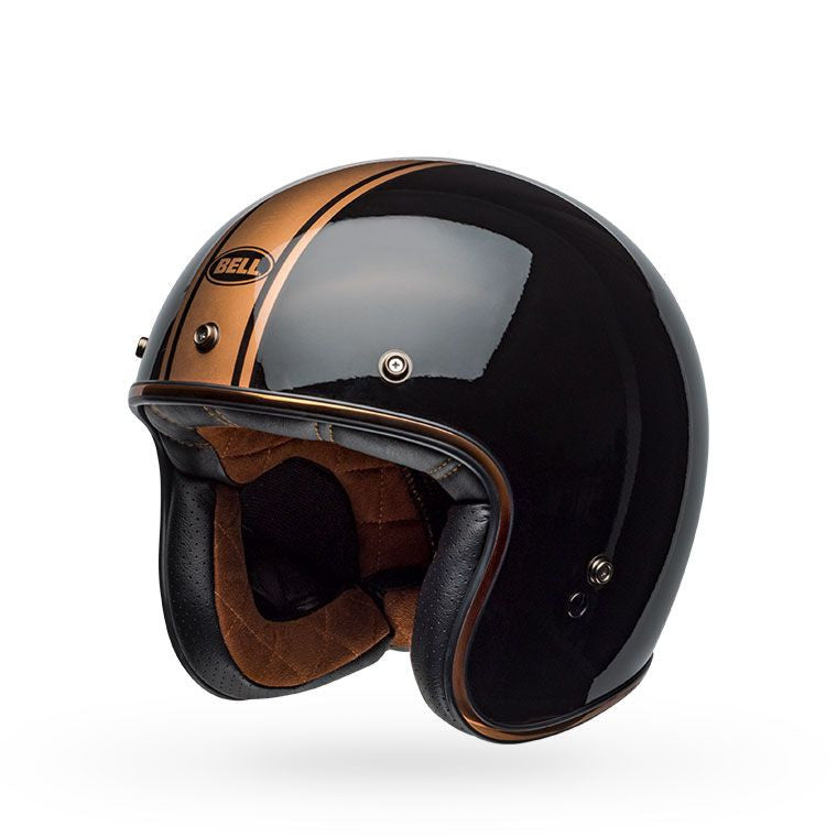 bell custom 500 helmets australia Open Face Helmet Matt Black Australian Electric Motor Co snap pattern for aftermarket shields and visors DOT approved BELL CUSTOM 500 RALLY HELMET