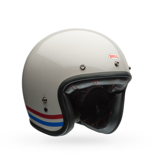 BELL CUSTOM 500 STRIPES HELMET - PEARL WHITE