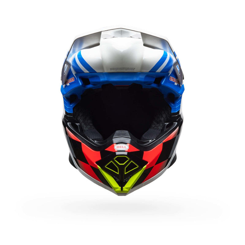 BELL MOTO-10 SPHERICAL PRO CIRCUIT HELMET - GLOSS BLUE/WHITE