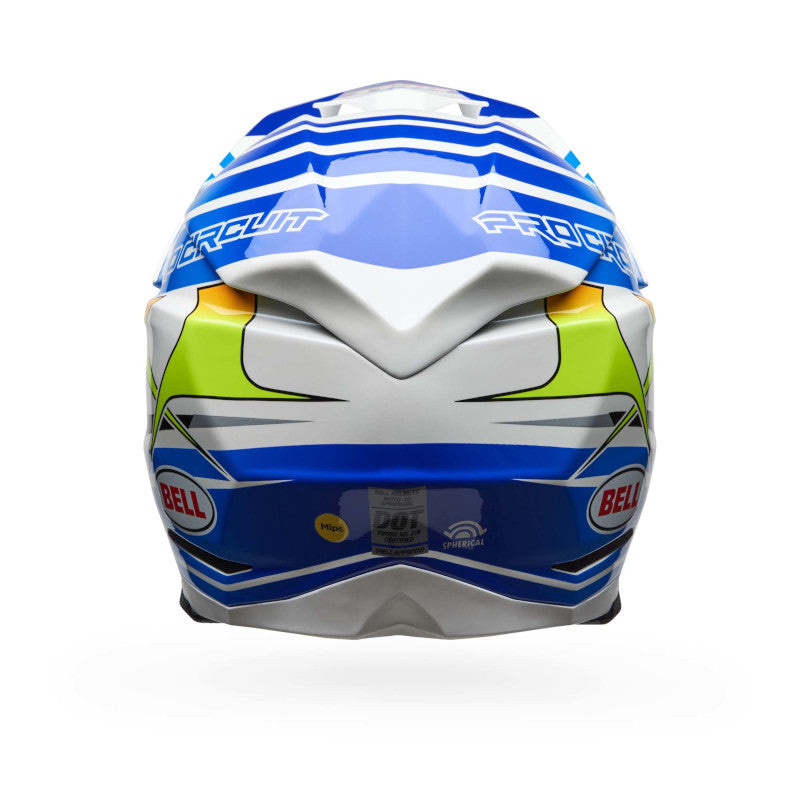 BELL MOTO-10 SPHERICAL PRO CIRCUIT HELMET - GLOSS BLUE/WHITE
