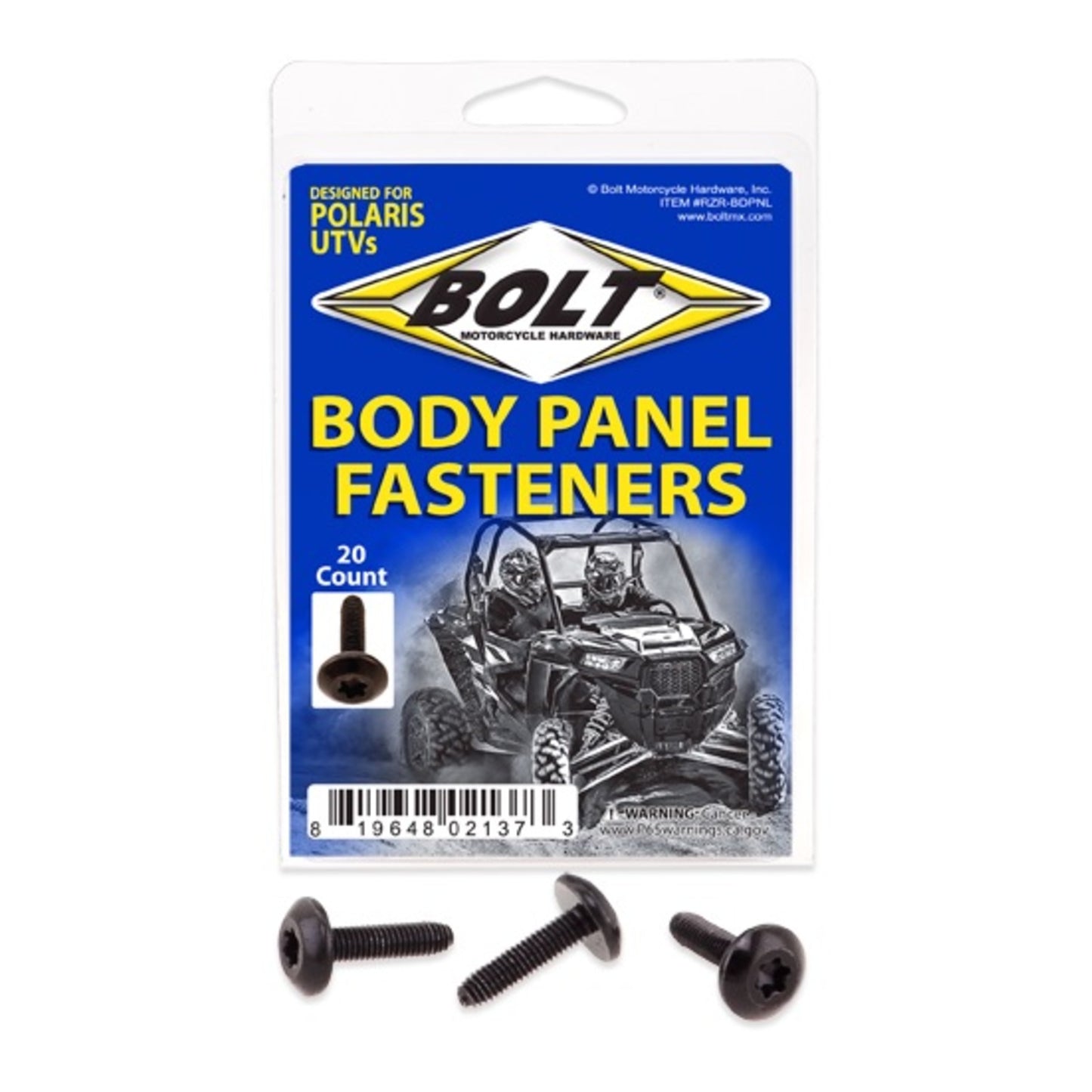 Bolt UTV Body Panel Fastener Screws RZRM6x24 (Pack of 10)