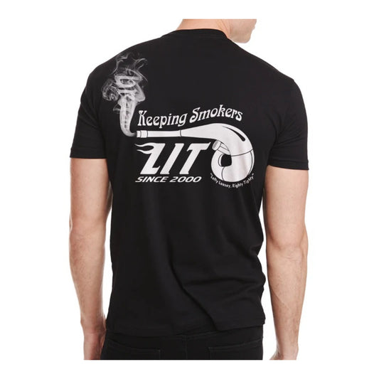 Bolt Keep Smokers Lit T-Shirt - Black (L)