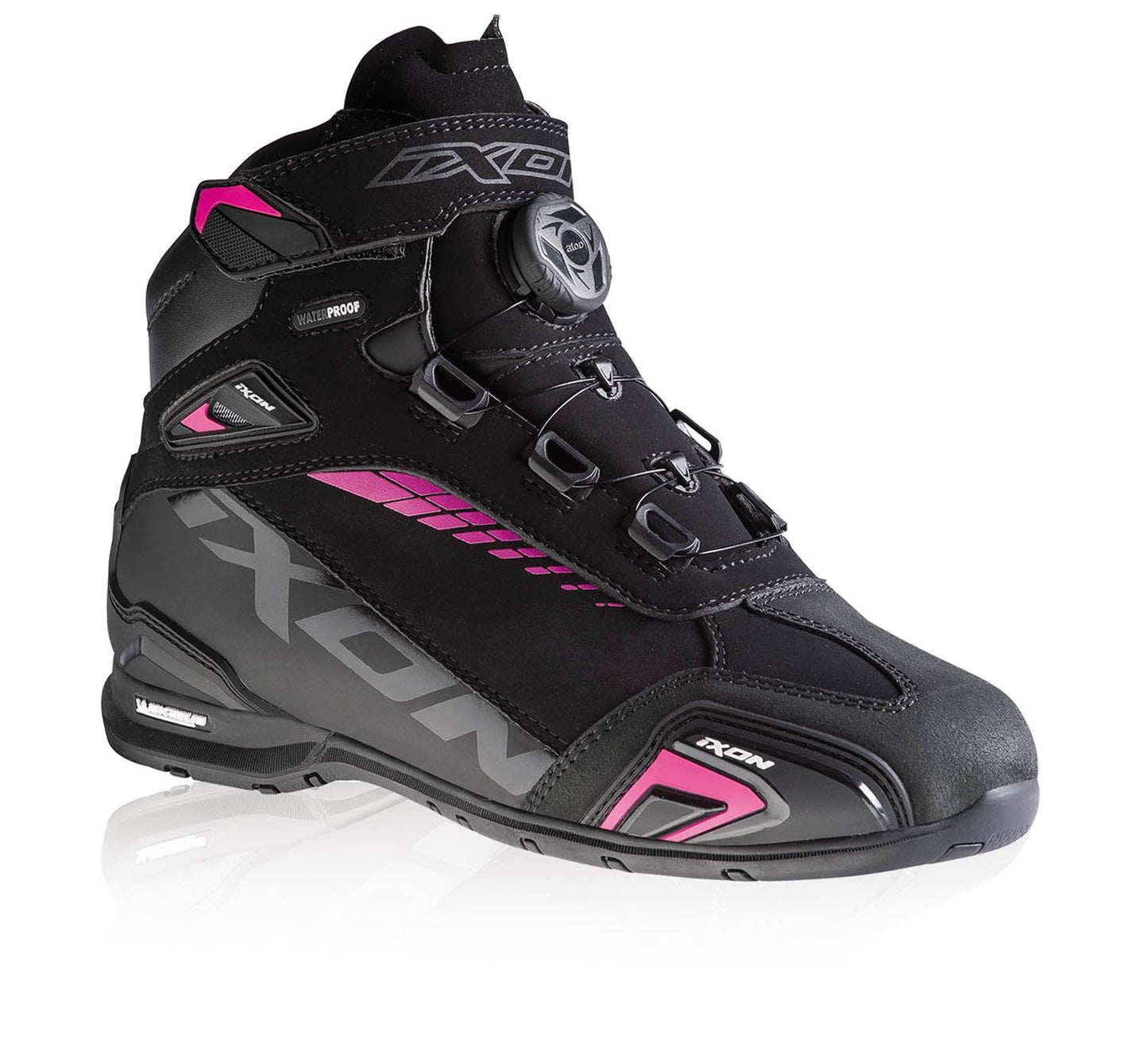 IXON BULL WP LADY BOOTS - BLACK/FUCHSIA CASSONS PTY LTD sold by Cully's Yamaha