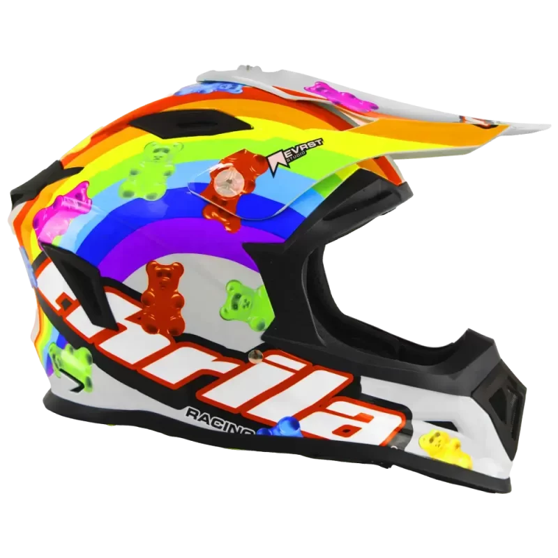 THRILA MX762N CANDY GLOSS HELMET - GLOSS WHITE/BEAR