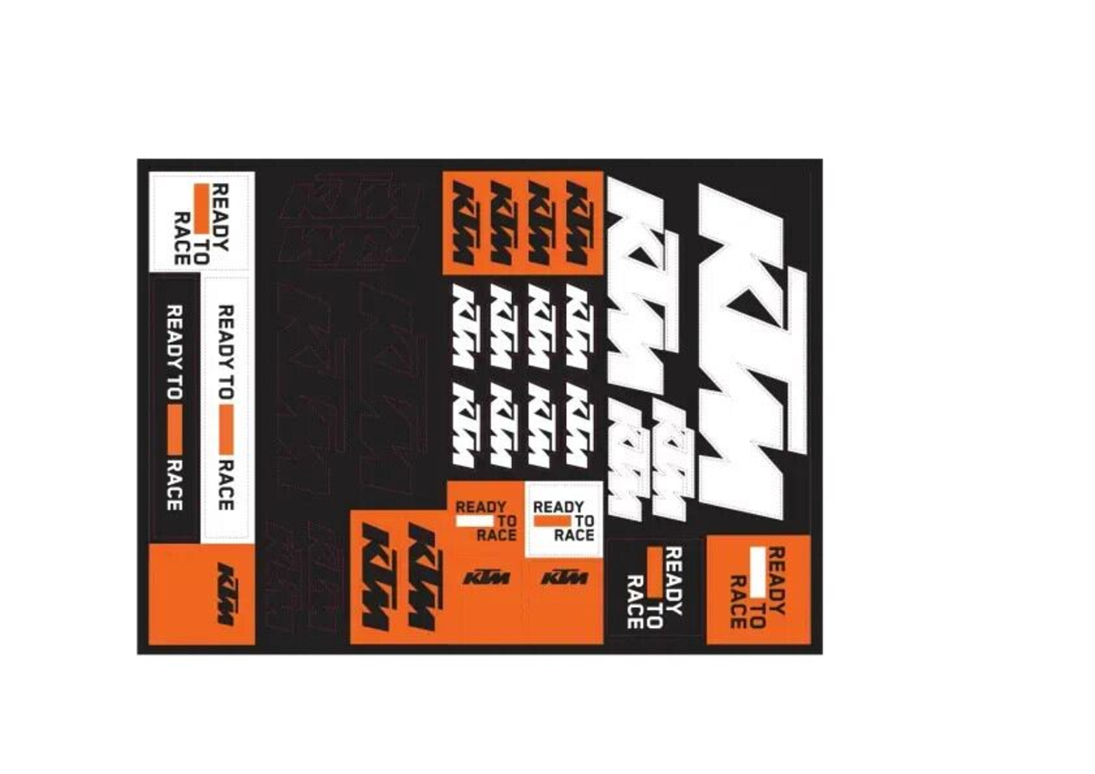 KTM Team Corporate Sticker Sheet