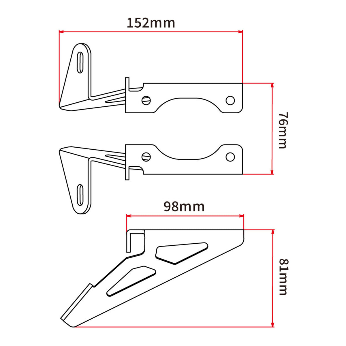DRC Yamaha WR250R/X - Smoke Edge 2 Tail Light Holder Kit
