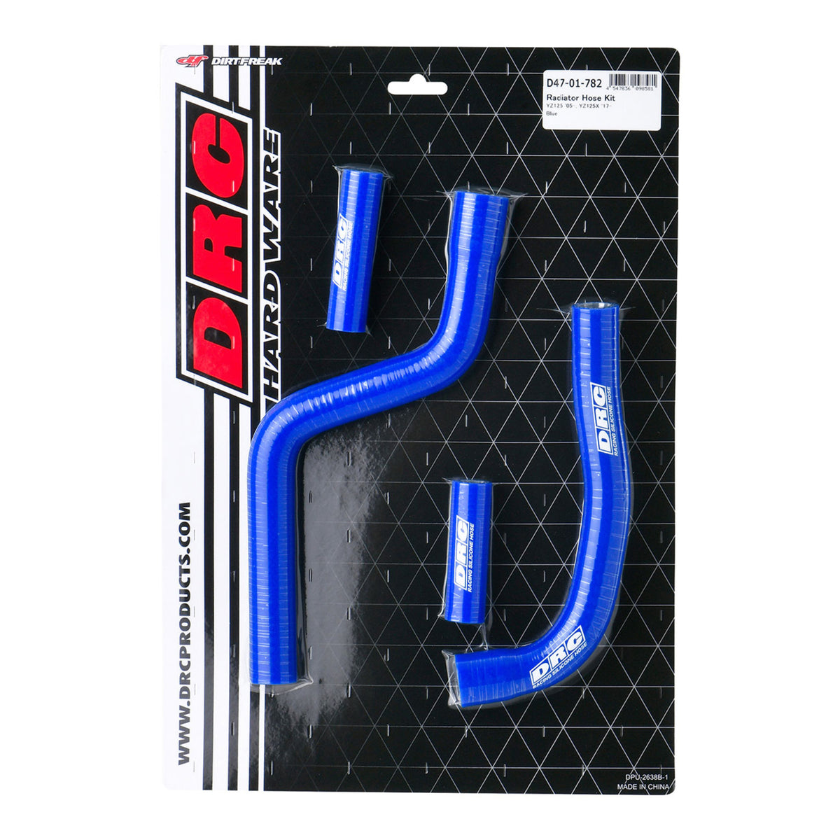 DRC Yamaha YZ125/X ‘02-’25 Blue Radiator Hose Kit