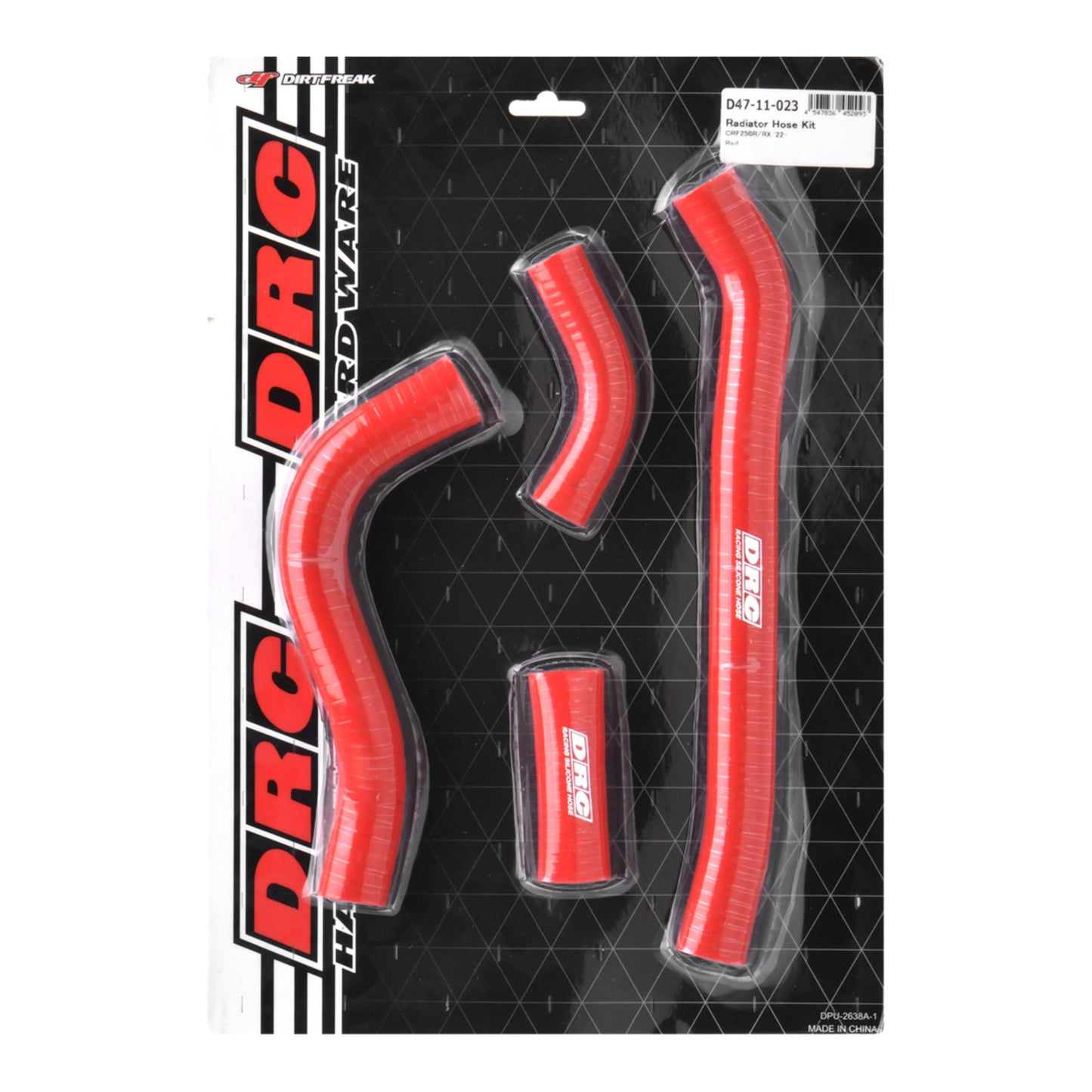 DRC Radiator Hose Kit - Honda CRF250R (\'22-) - Red