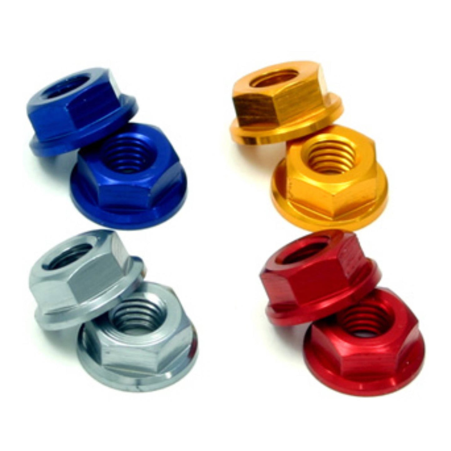 DRC Aluminium M6 Flange Nuts - Black (4 Pack)