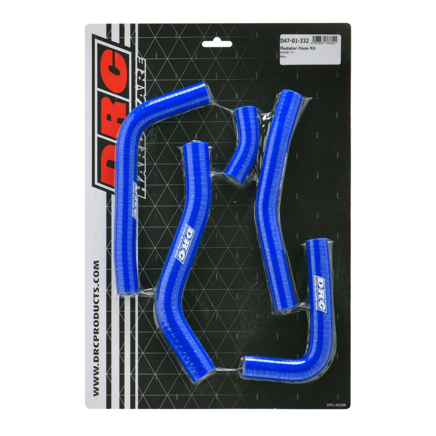 DRC Radiator Hose Kit - Kawasaki KX250F (\'21-) - Blue