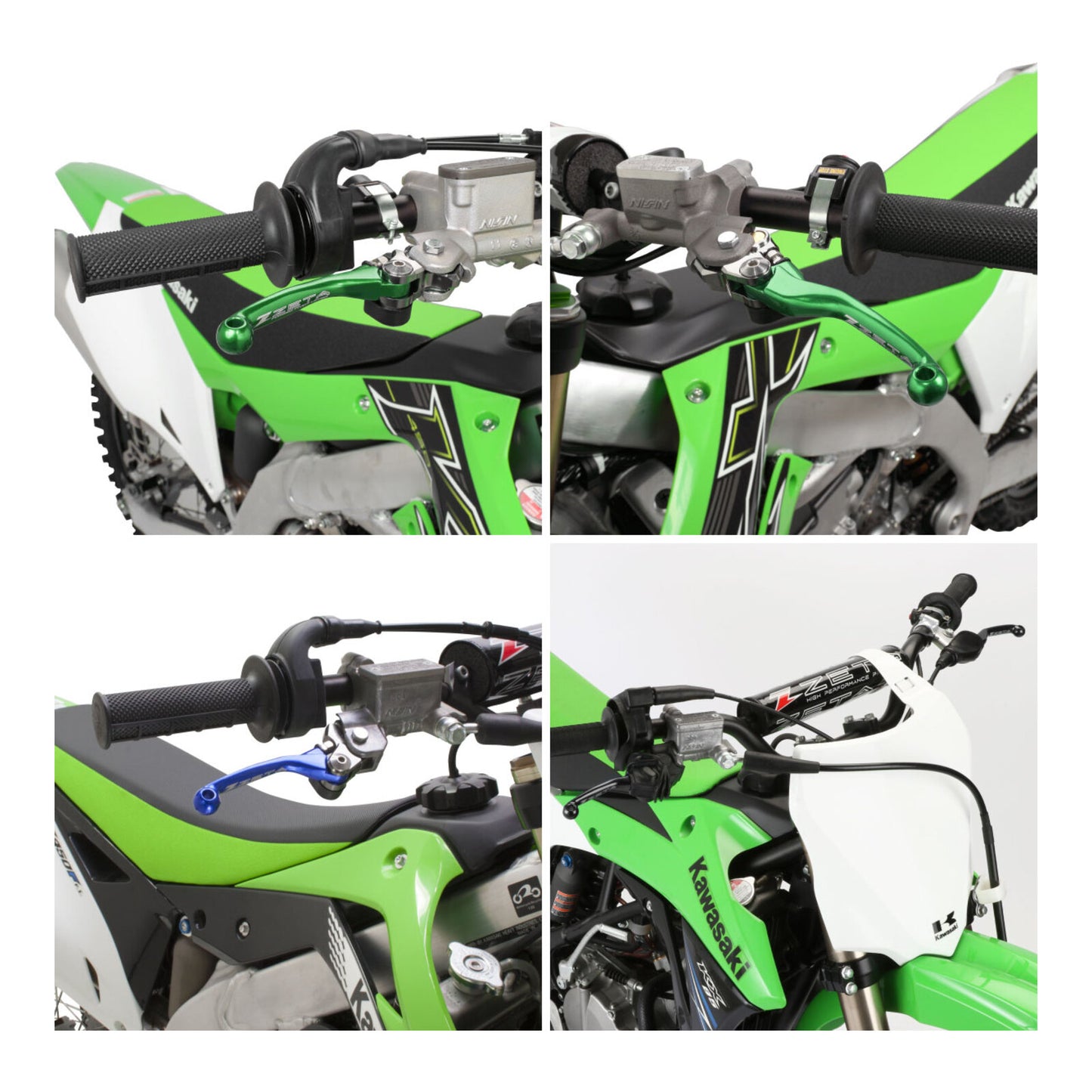 Zeta Pivot Lever Set FP- Kawasaki KX450F \'24- - Green