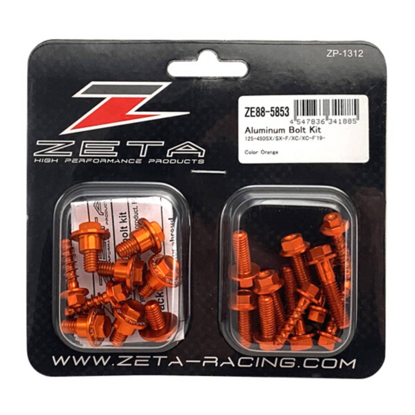 Zeta Aluminium Plastic Bolt Set - KTM SX / SX-F (\'19-) - Orange