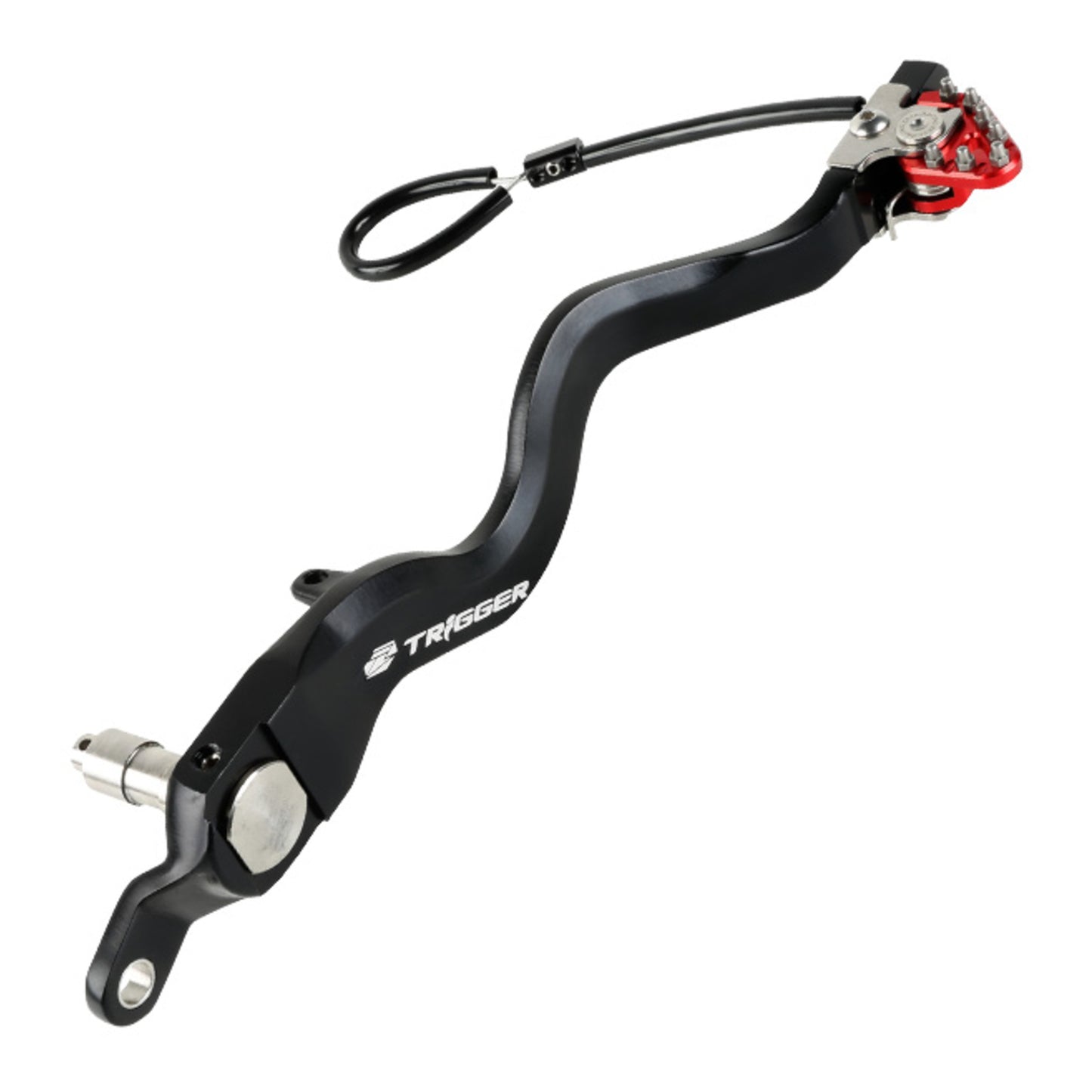 Zeta Trigger Brake Pedal - Kawasaki KLX250 - Red