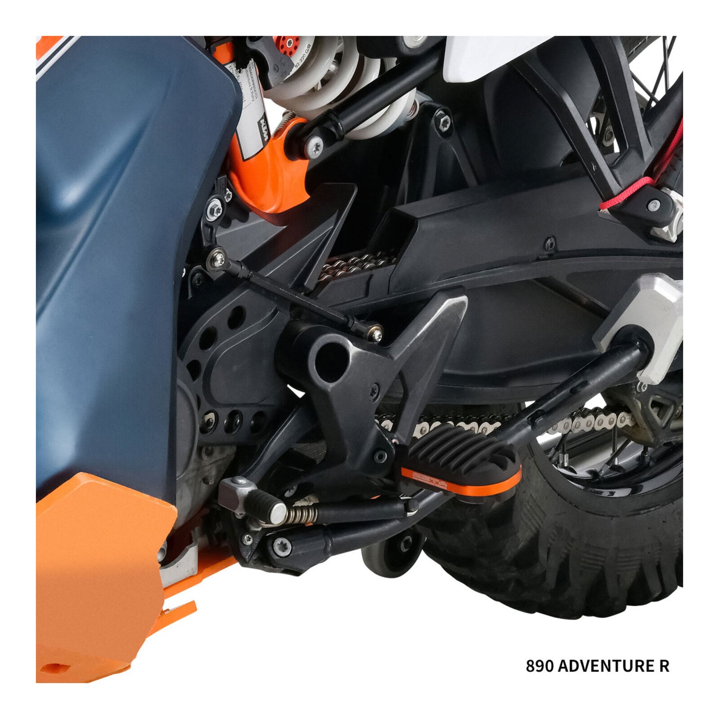 Zeta Adventure Foot Pegs - KTM - Orange