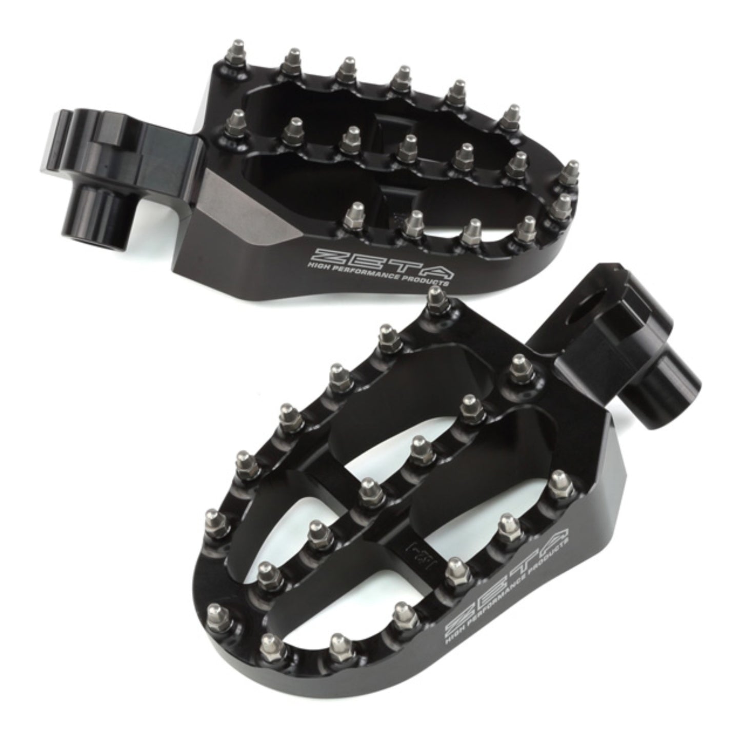 Zeta Aluminium Foot Pegs - Yamaha YZF250 / YZF450, YZ125 / YZ250 - Black