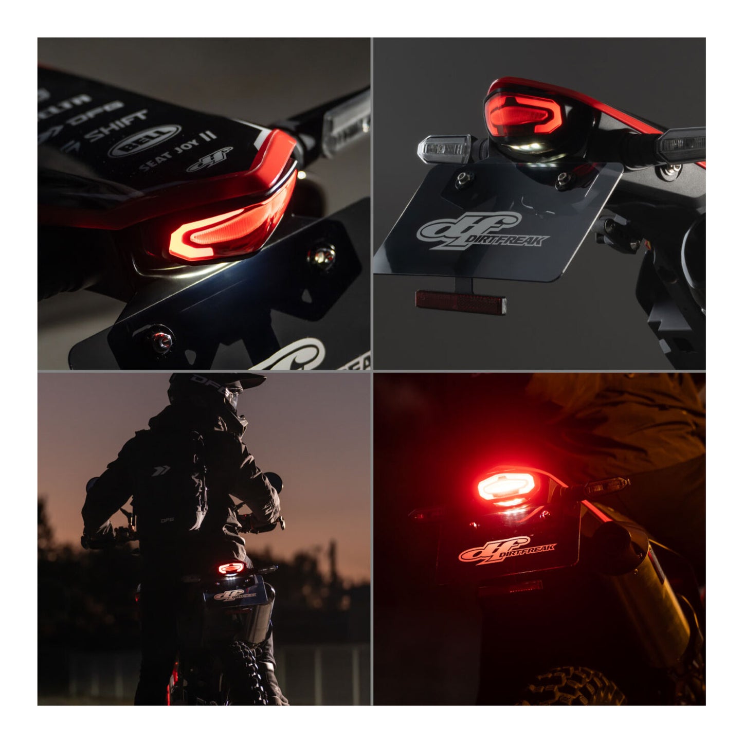 Zeta LED Line Tail Holder Kit- Honda CRF450L \'19-, CRF450RL \'21- - Clear