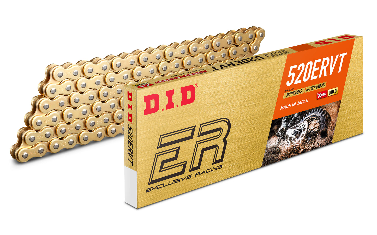 DID 520ERVT ENDURO RACE X-RING CHAIN (FB) - GOLD