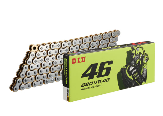 DID 520VR46 X-RING CHAIN (ZB) - SILVER/GOLD