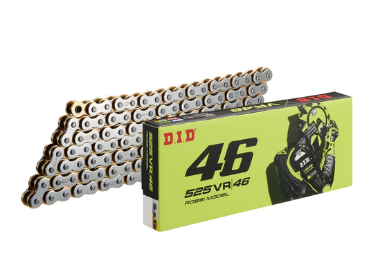 DID 525VR46 X-RING CHAIN (ZB) - SILVER/GOLD