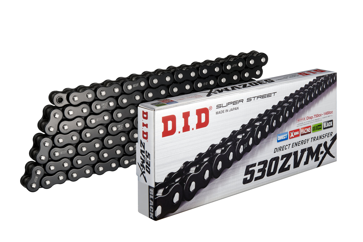 DID 530ZVM-X SUPER STREET X-RING CHAIN (ZB) - BLACK
