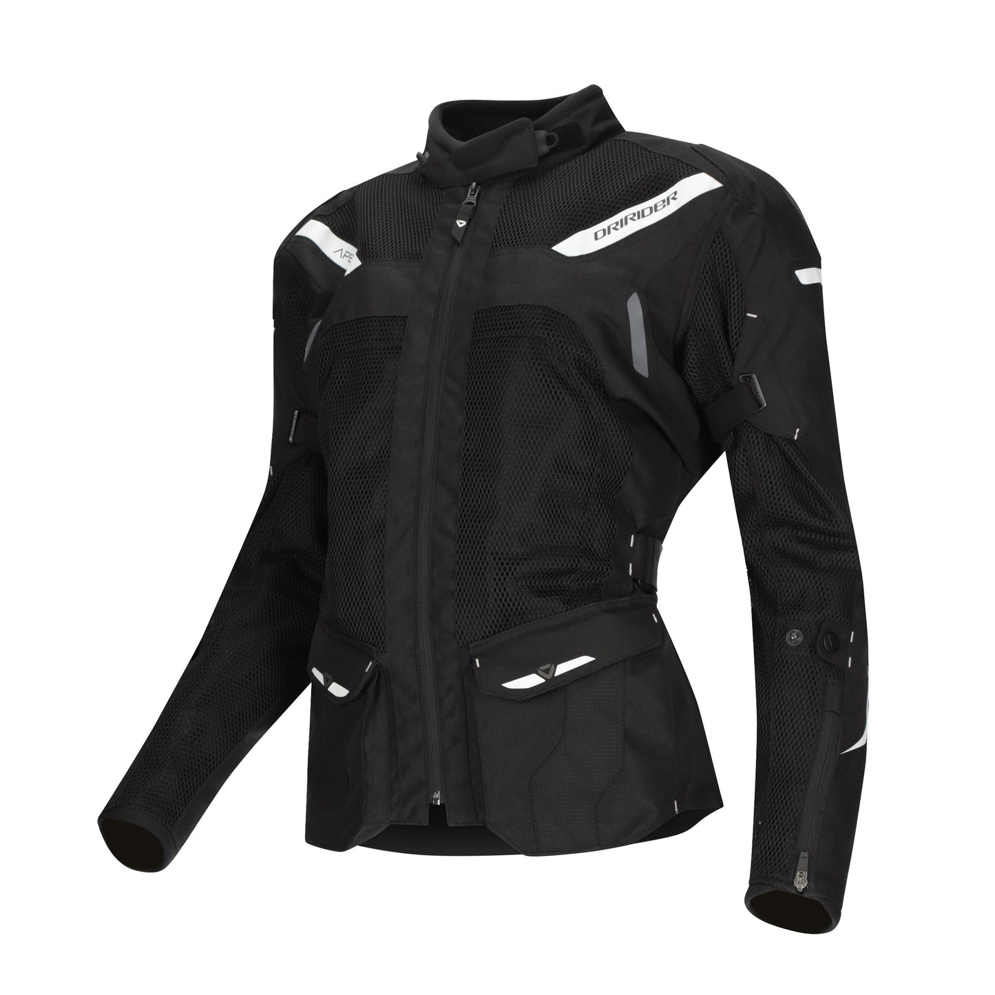 DRIRIDER APEX 6 AIRFLOW LADIES JACKET - BLACK/WHITE