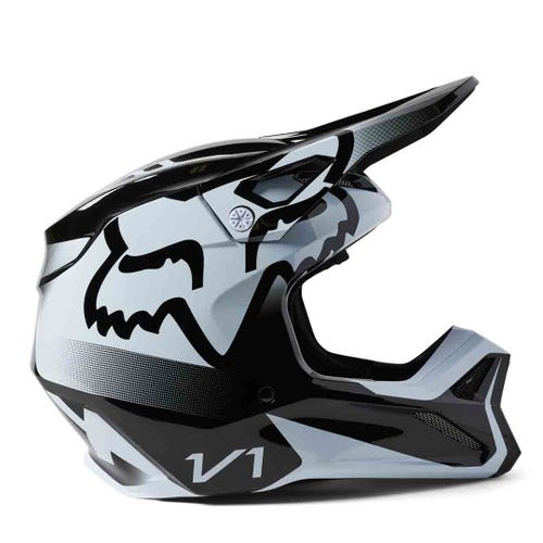 FOX 2023 YOUTH V1 LEED HELMET - BLACK/WHITE