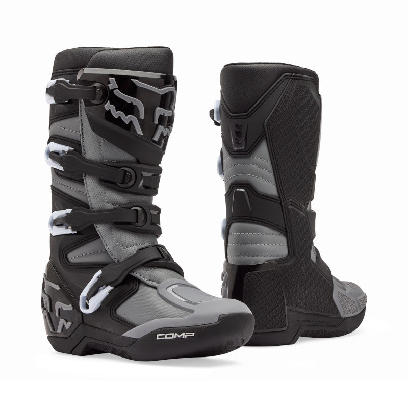 FOX YOUTH COMP CORE BOOTS - BLACK/GREY