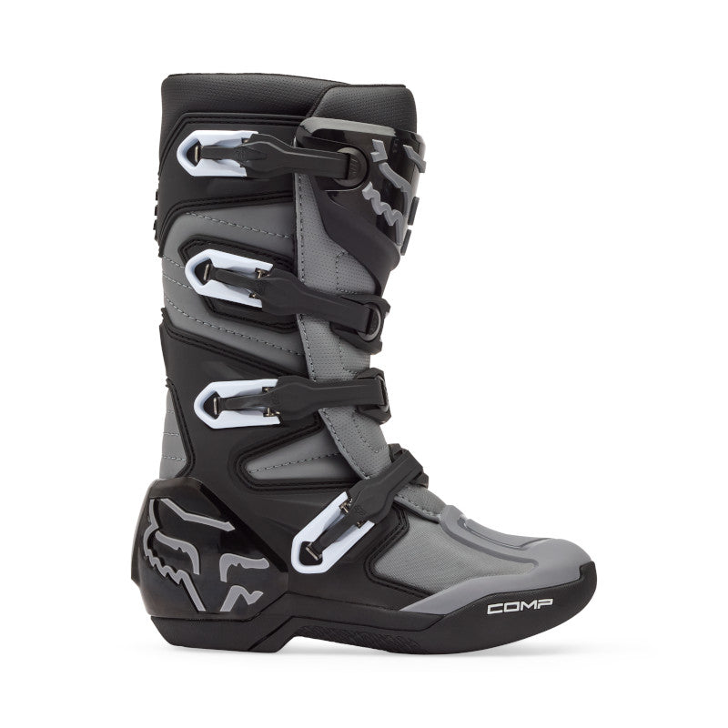 FOX YOUTH COMP CORE BOOTS - BLACK/GREY
