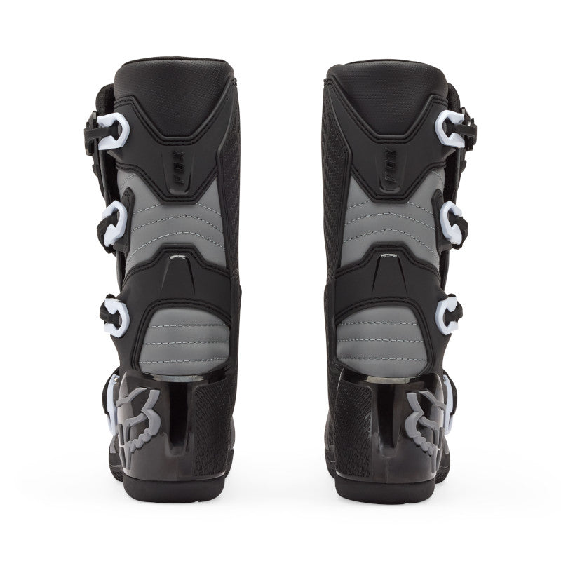 FOX YOUTH COMP CORE BOOTS - BLACK/GREY