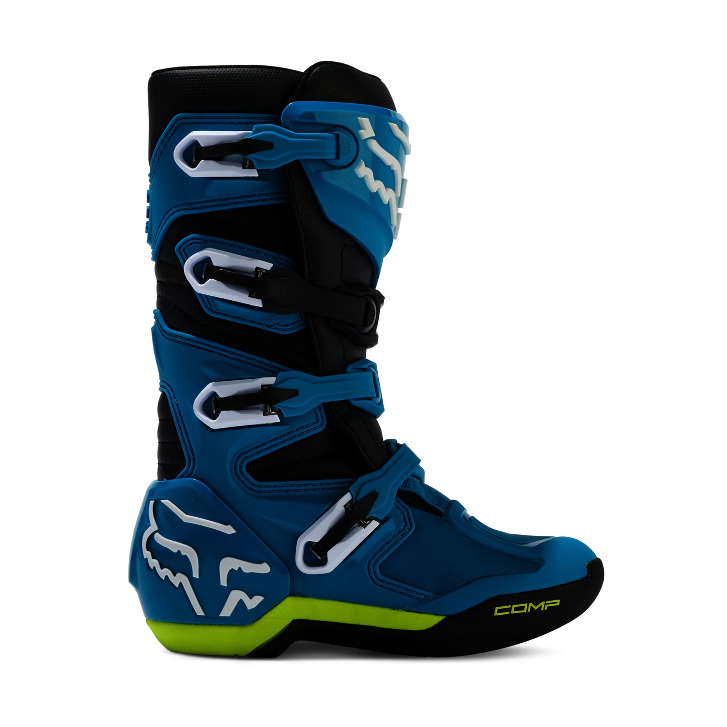 FOX YOUTH COMP BOOTS - BLUE/YELLOW