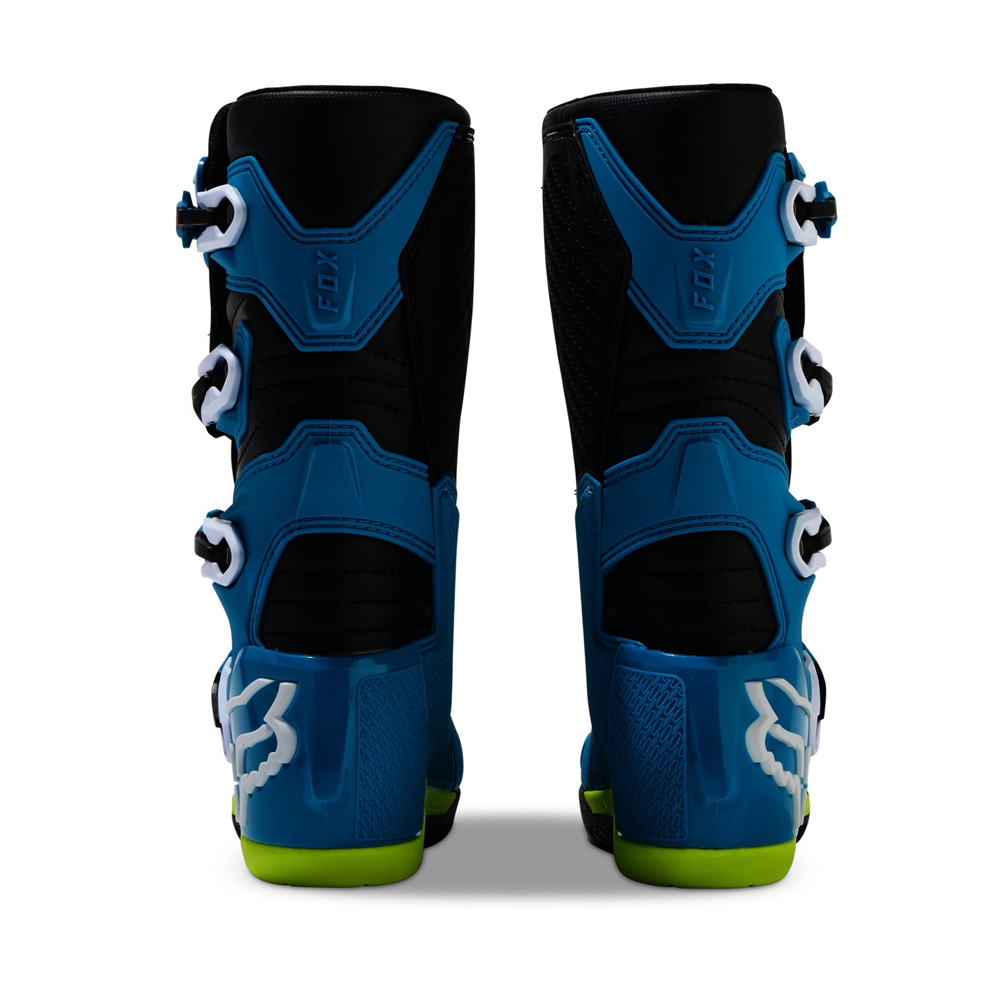 FOX YOUTH COMP BOOTS - BLUE/YELLOW