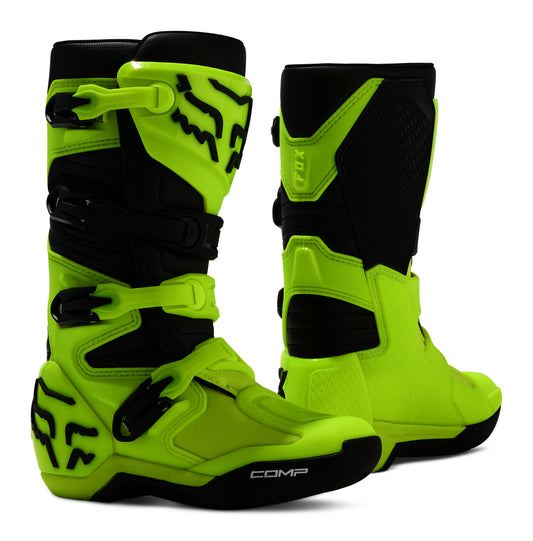 FOX YOUTH COMP BOOTS - FLO YELLOW