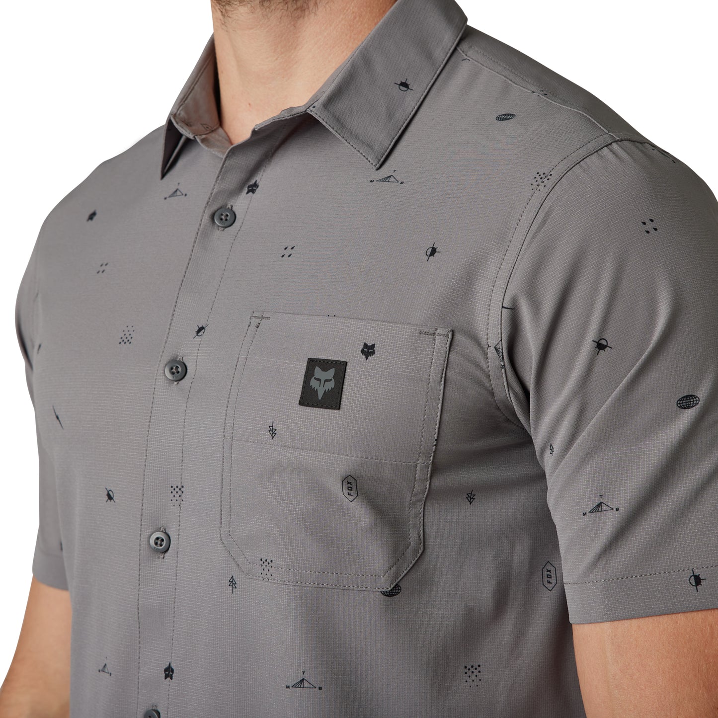 FOX RANGER WOVEN JERSEY - PEWTER