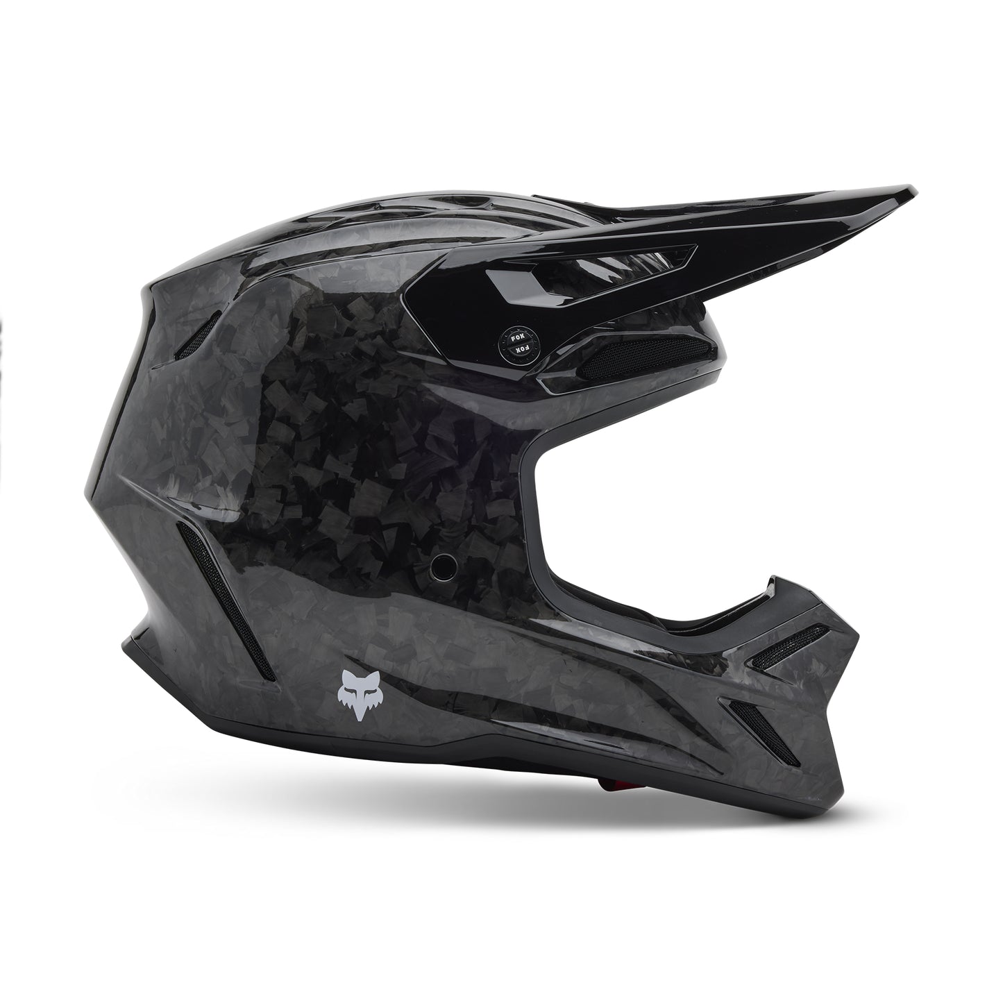 FOX 2025 V3 RS CARBON SOLID HELMET - BLACK