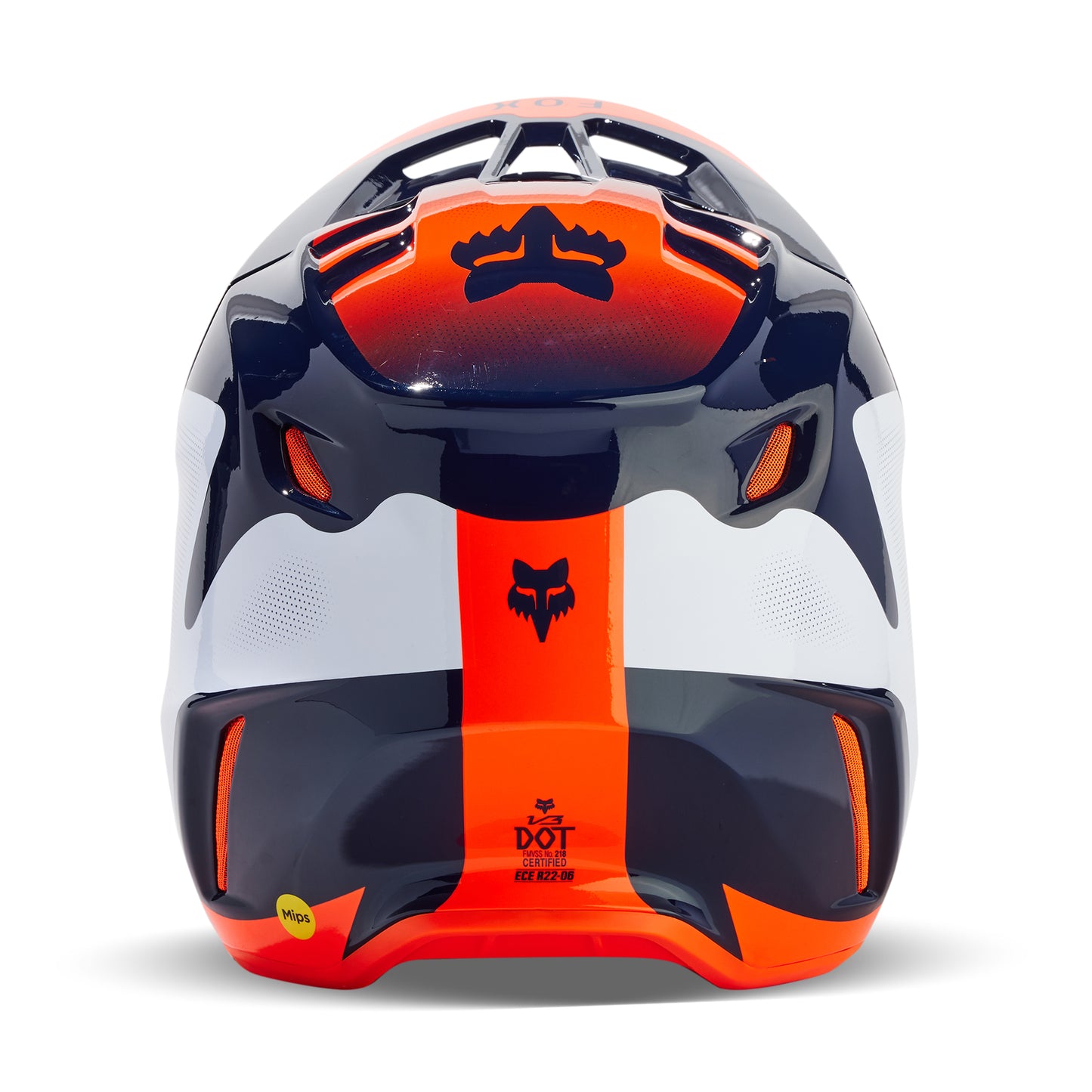 FOX 2024 V3 REVISE HELMET - NAVY/ORANGE