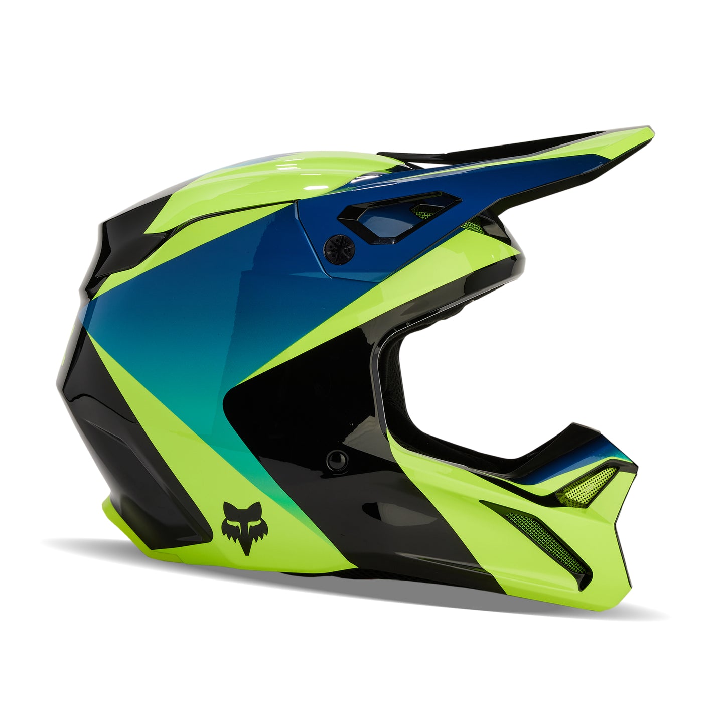 FOX 2024 V1 STREAK HELMET - BLACK/YELLOW