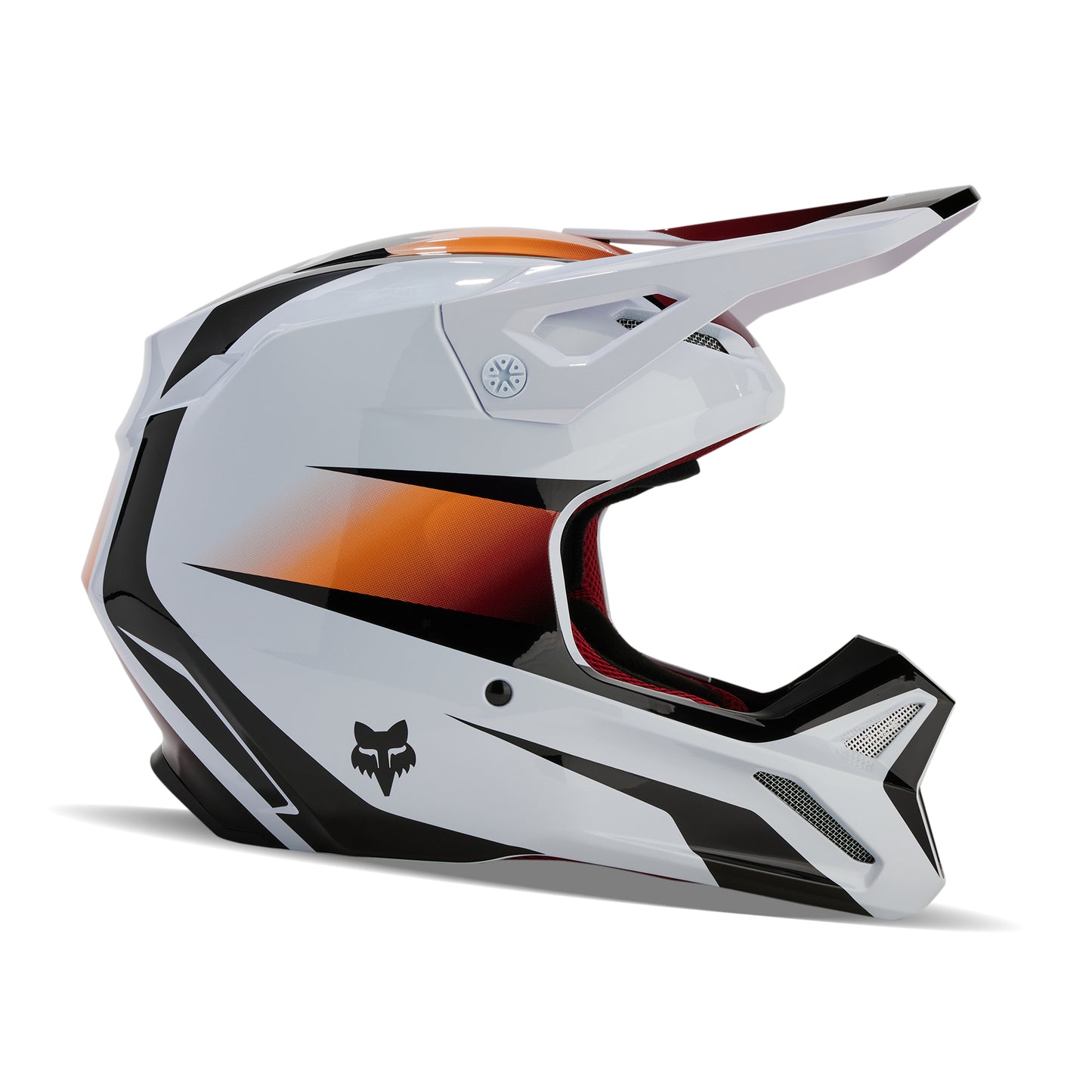 FOX 2024 V1 FLORA HELMET - WHITE/BLACK