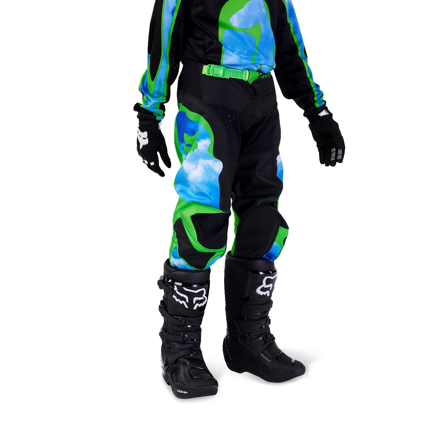 FOX 2024 YOUTH 180 ATLAS PANTS - BLACK/GREEN