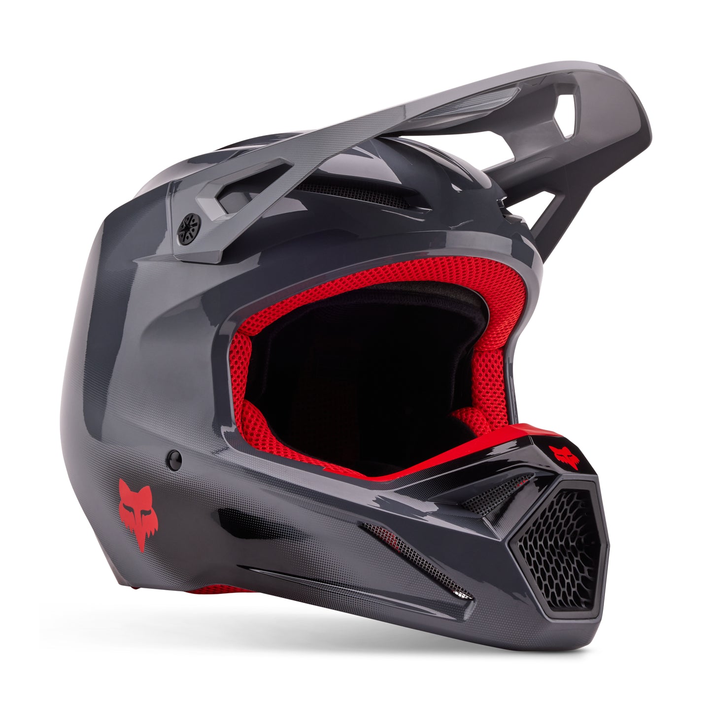 FOX 2024 V1 INTERFERE HELMET - GREY/RED