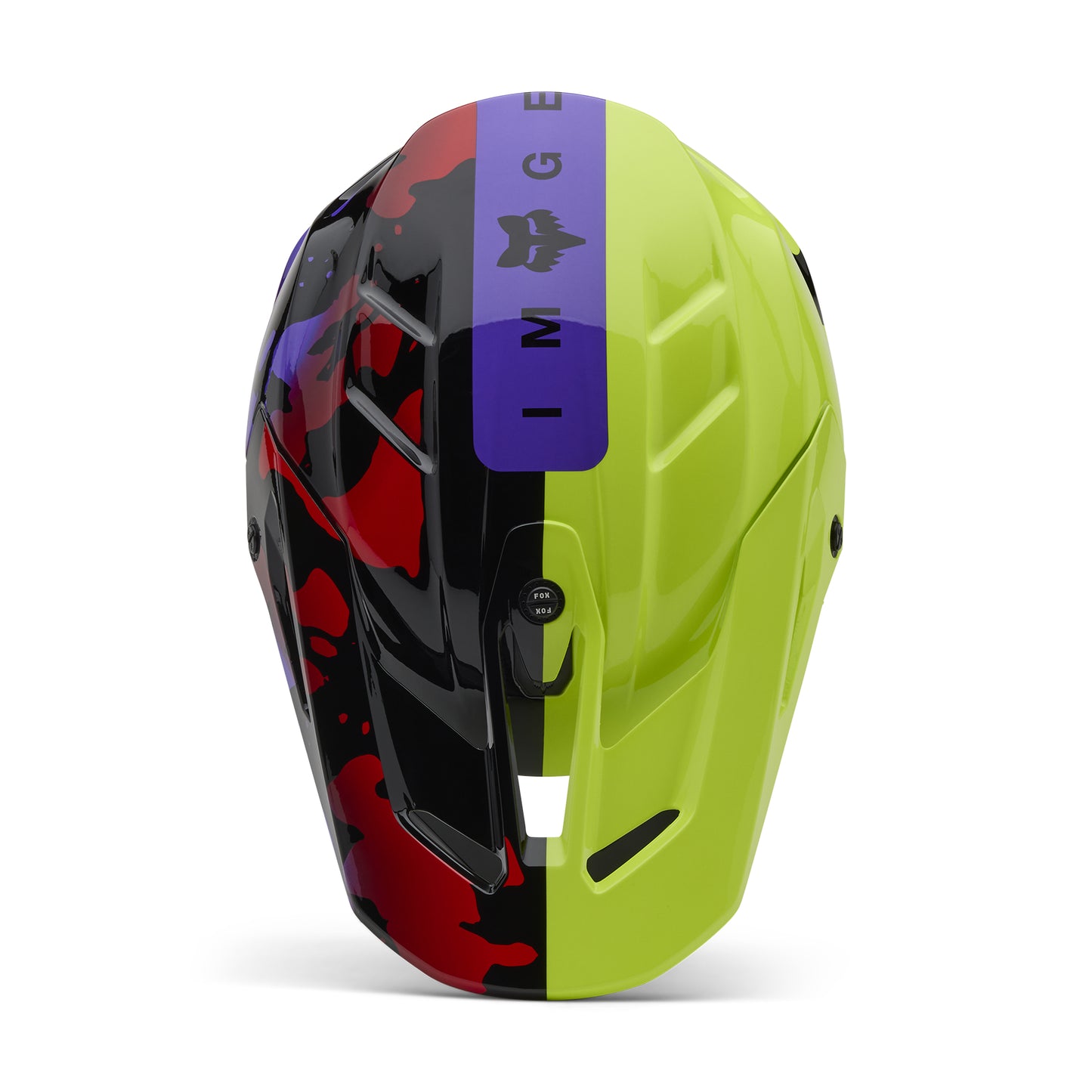FOX 2025 V3 THROTTLE HELMET - FLO YELLOW