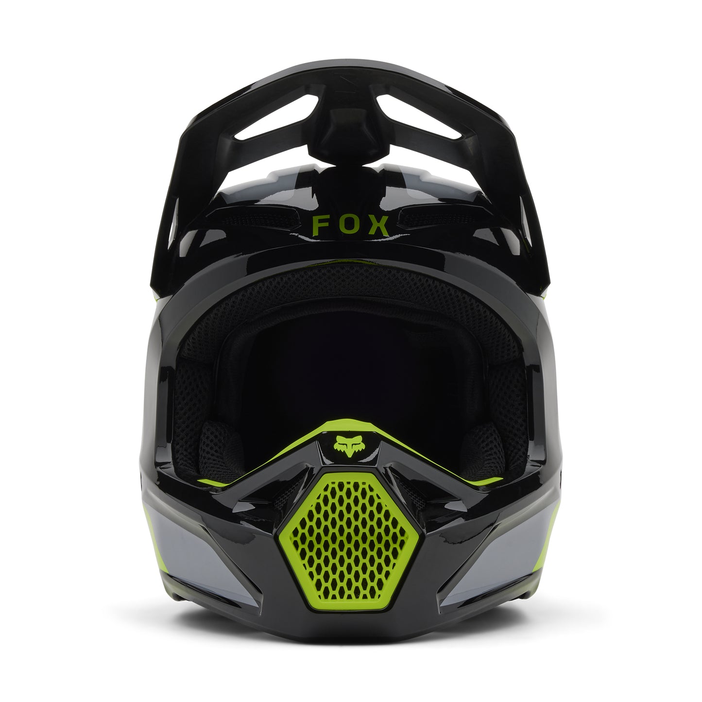 FOX 2025 YOUTH V1 LEAN HELMET - GREY/YELLOW