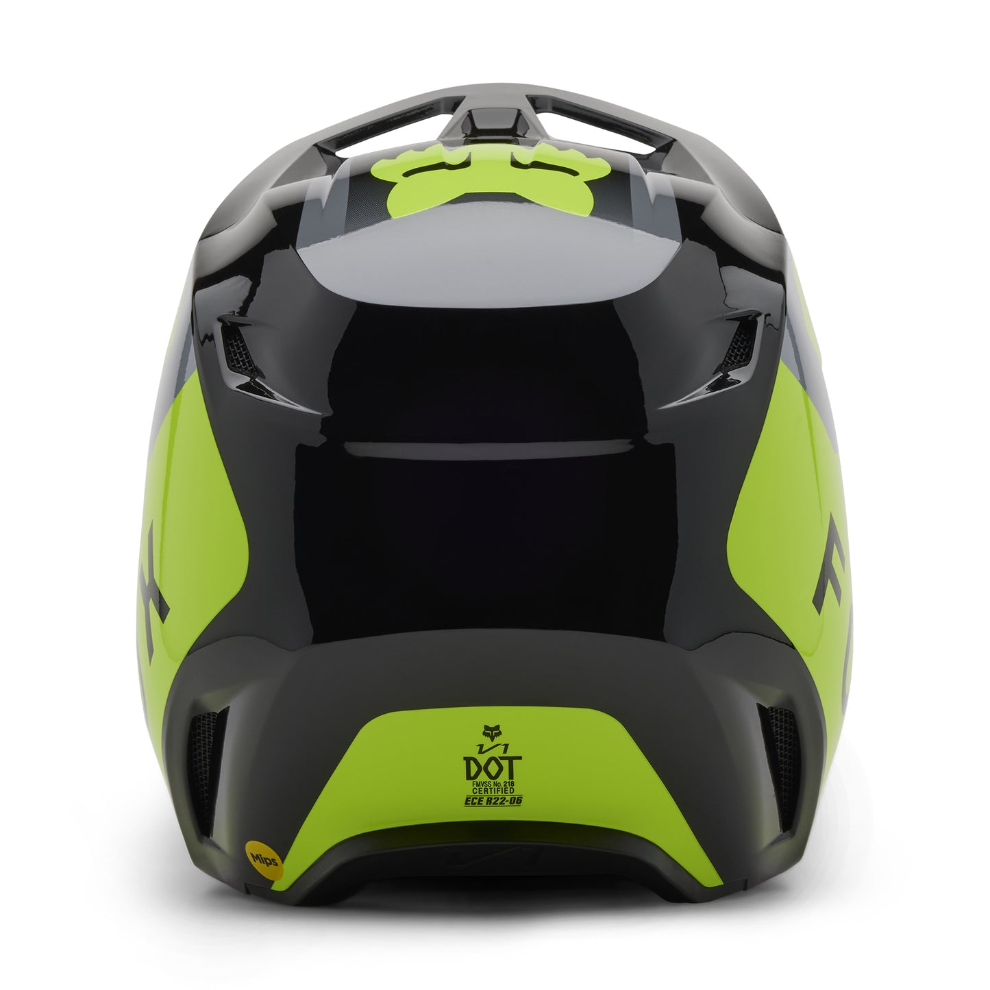 FOX 2025 YOUTH V1 LEAN HELMET - GREY/YELLOW