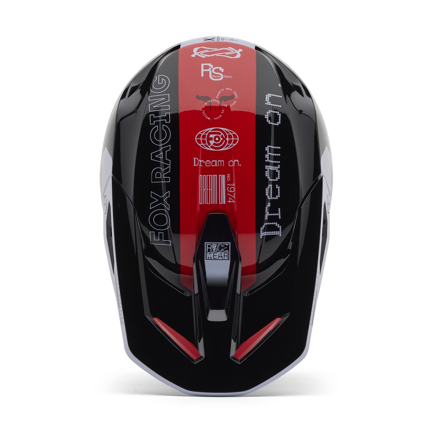 FOX 2025 YOUTH V1 RACE SPEC HELMET - FLO RED