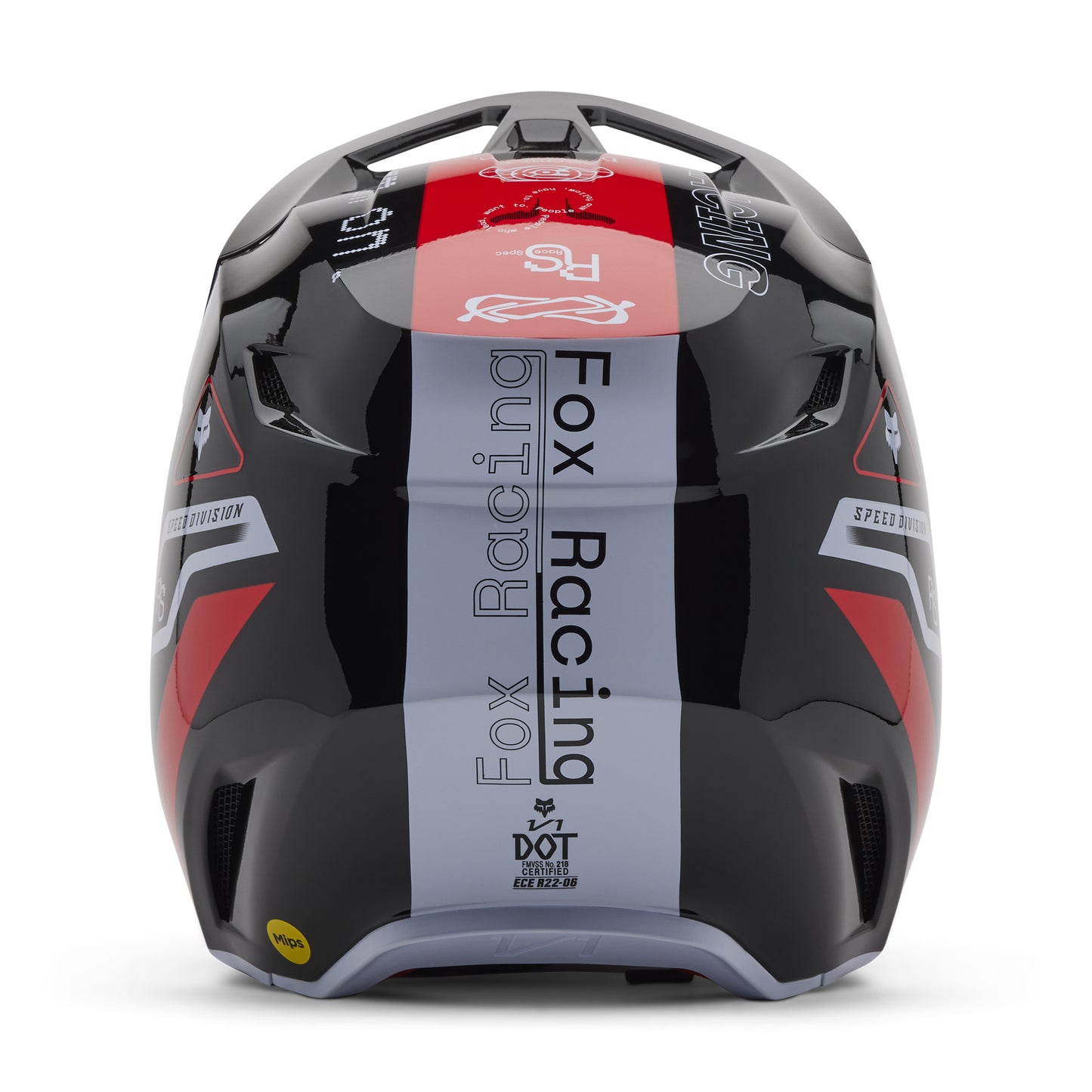 FOX 2025 YOUTH V1 RACE SPEC HELMET - FLO RED