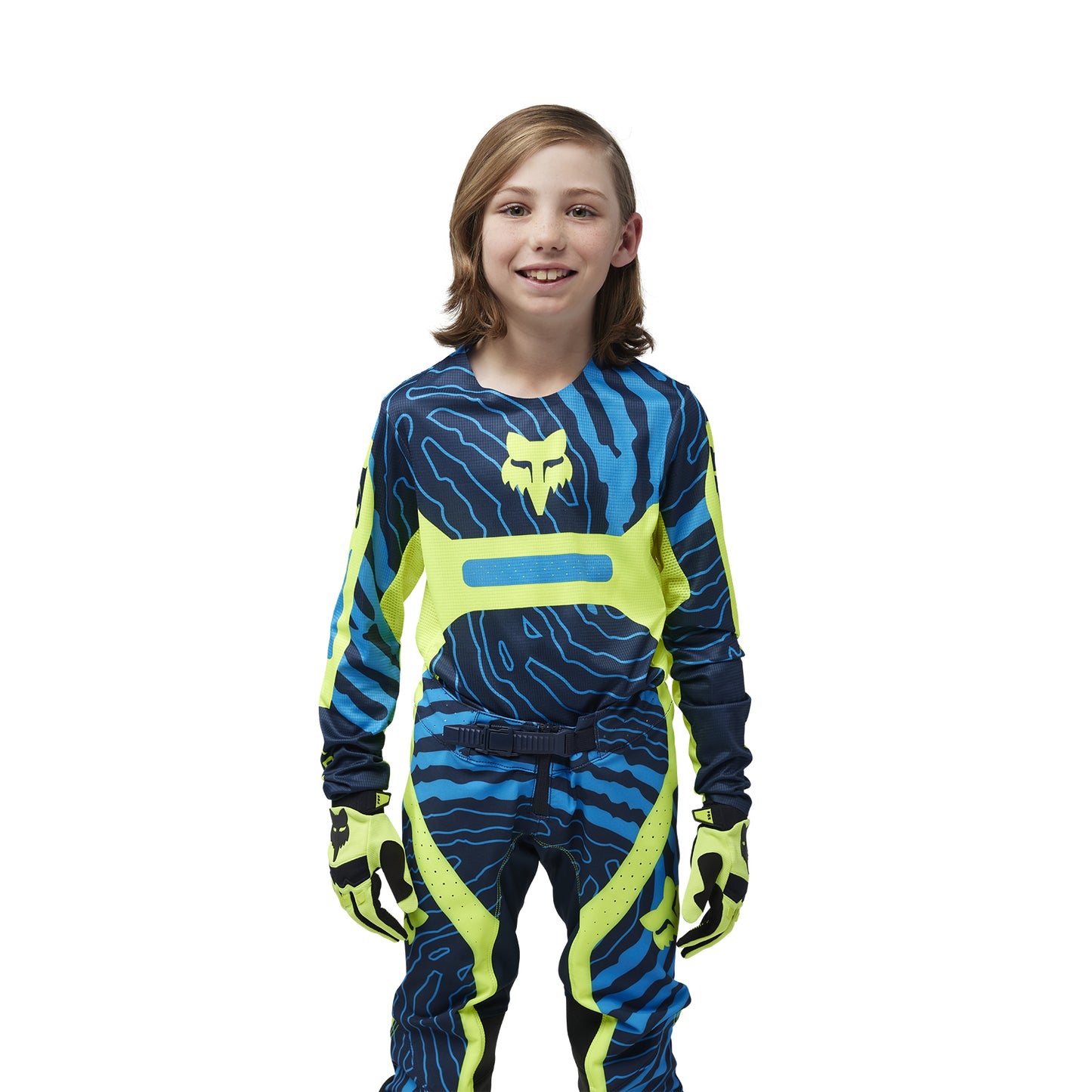 FOX 2025 YOUTH FLEXAIR IMPRESSION JERSEY - FLO YELLOW