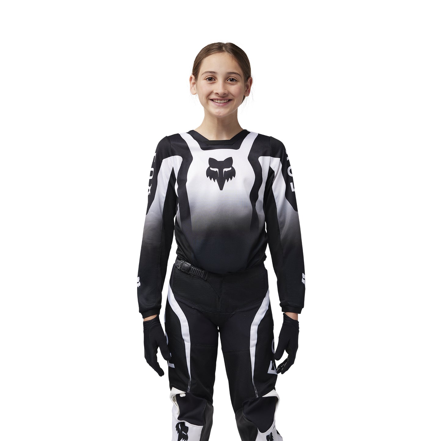 FOX 2025 YOUTH 180 LEAN JERSEY - BLACK/WHITE