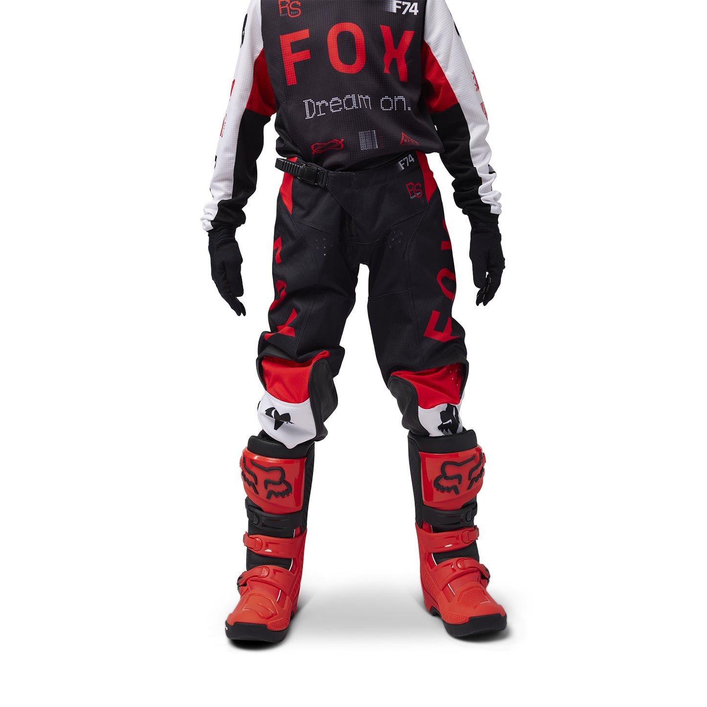 FOX 2025 YOUTH 180 RACE SPEC PANTS - FLO RED