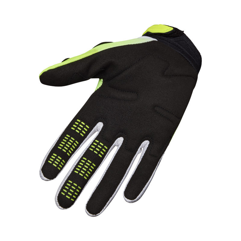 FOX 180 HELLO FUTURE GLOVES - WHITE/YELLOW