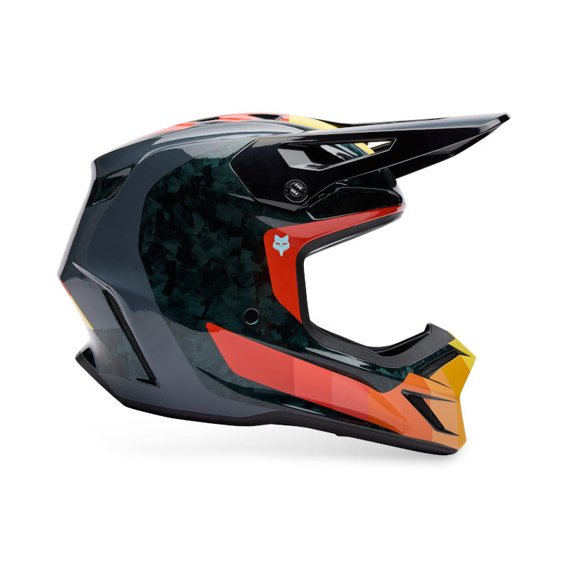 FOX 2025 V3 RS GRID HELMET - BLACK/ORANGE
